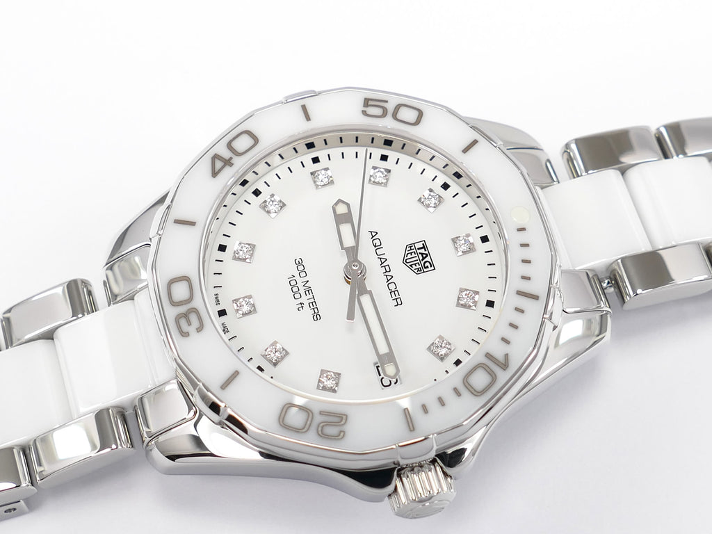 TAG Heuer Aquaracer White Dial with Diamonds WAY131D.BA0914