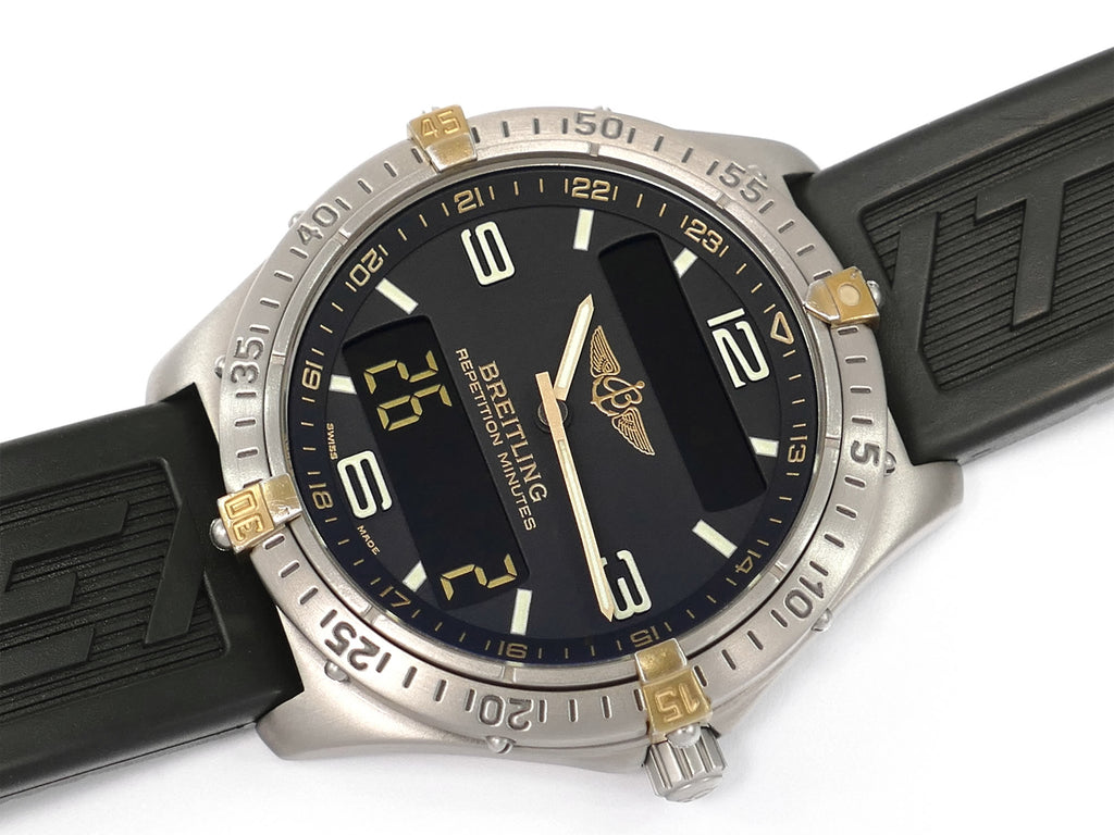 Breitling Aerospace F65062 Grey Dial Titanium with 18k gold plated rider tabs