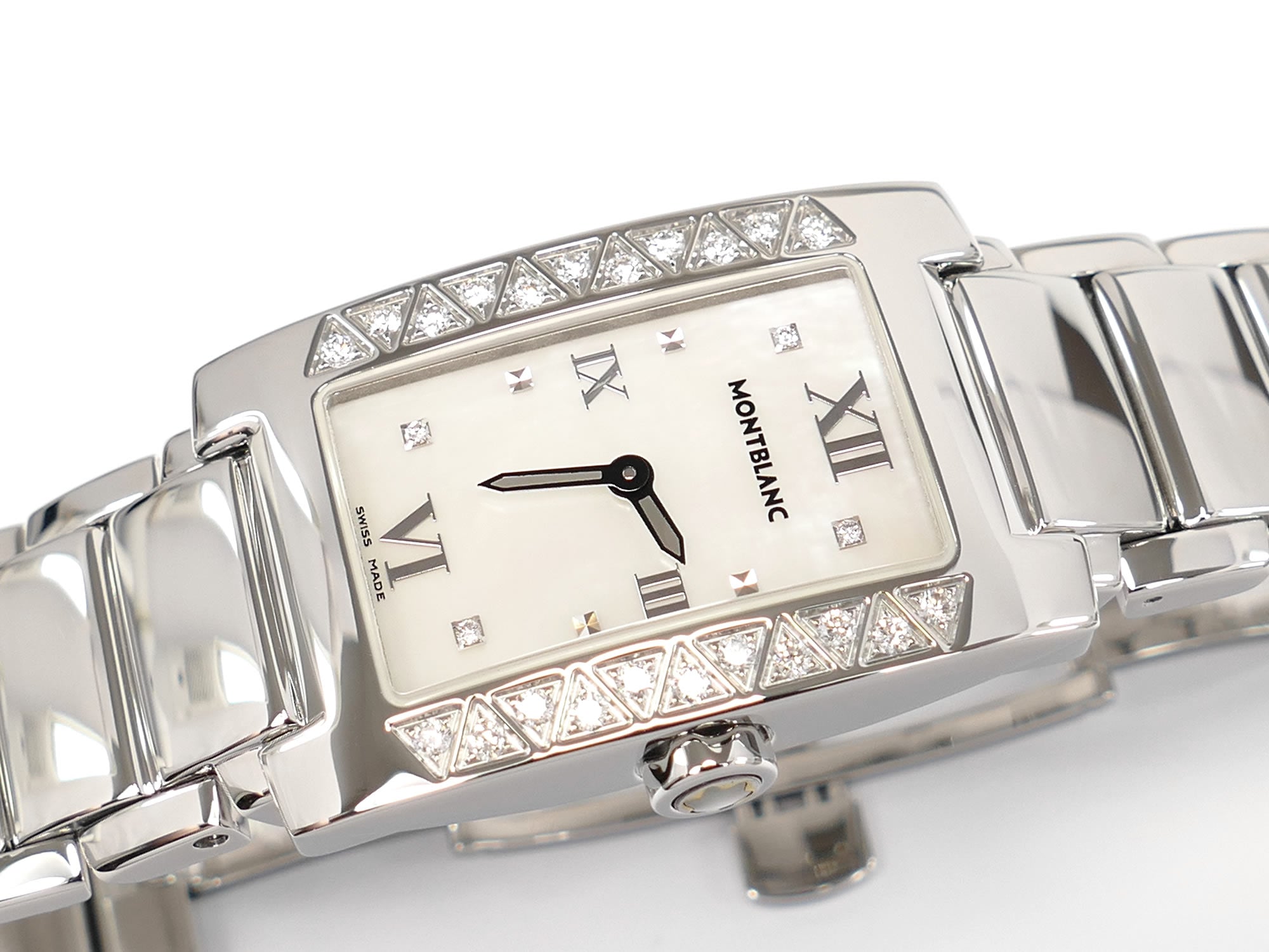 Montblanc Profile Elegance 7077 White Mother of Pearl rectangular dial