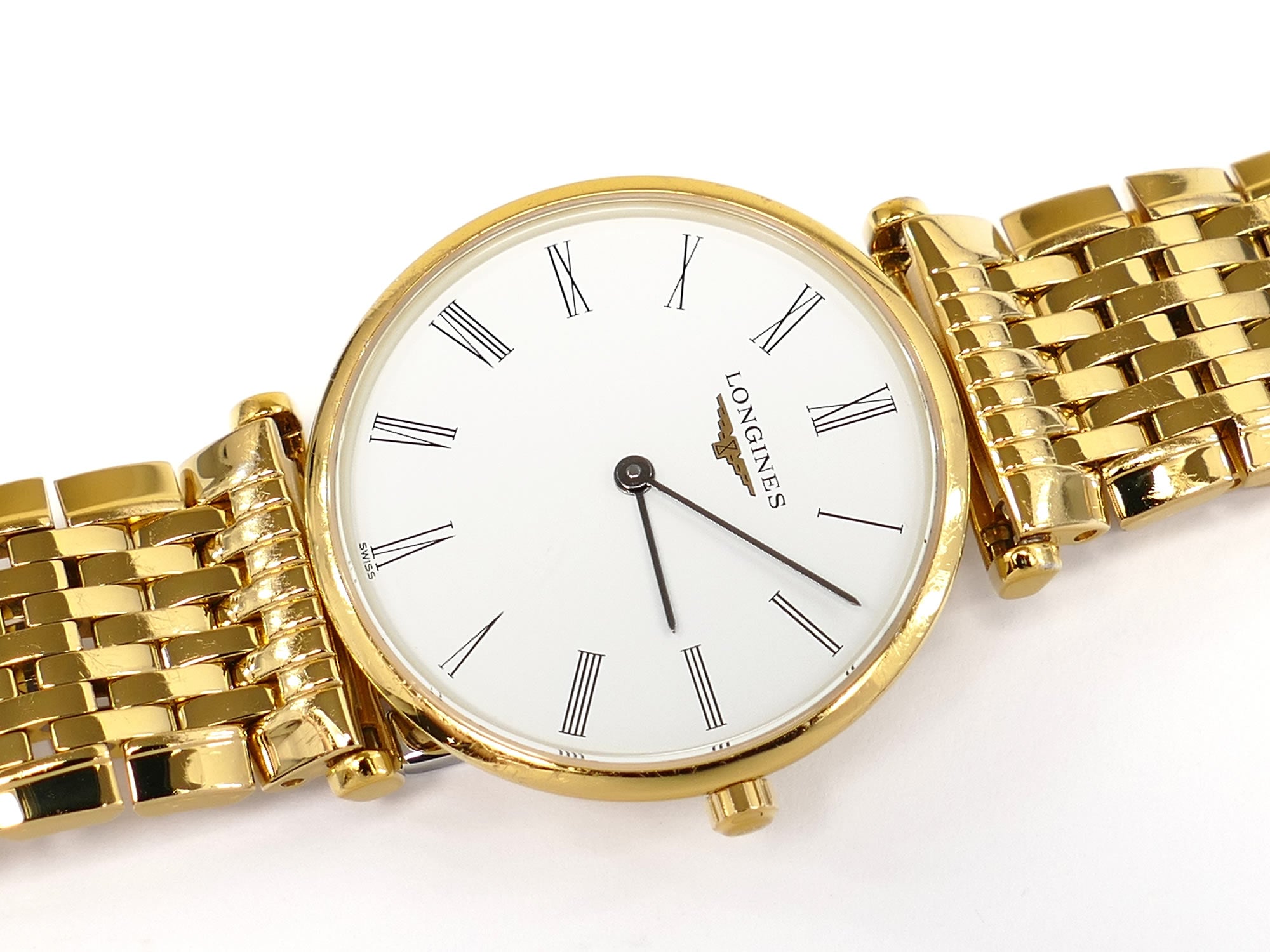 Longines La Grande Classique White Roman Numeral Dial Gold PVD L4.512.2.11.8
