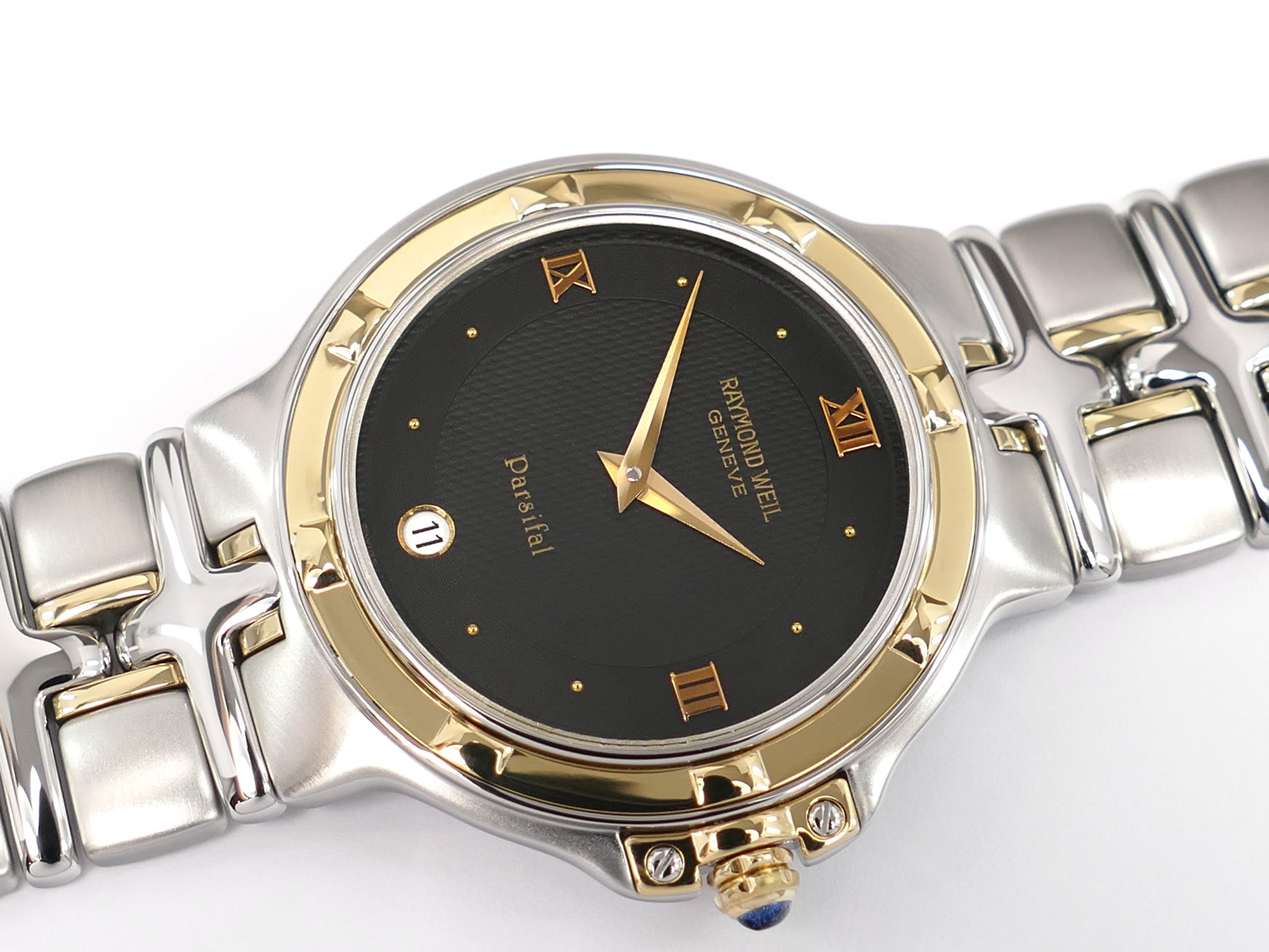 Raymond Weil Parsifal 9190 Black Dial Steel & Gold Roman Numerals