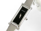 Gucci 1500 L Black Rectangular Dial with Swiss Made writing