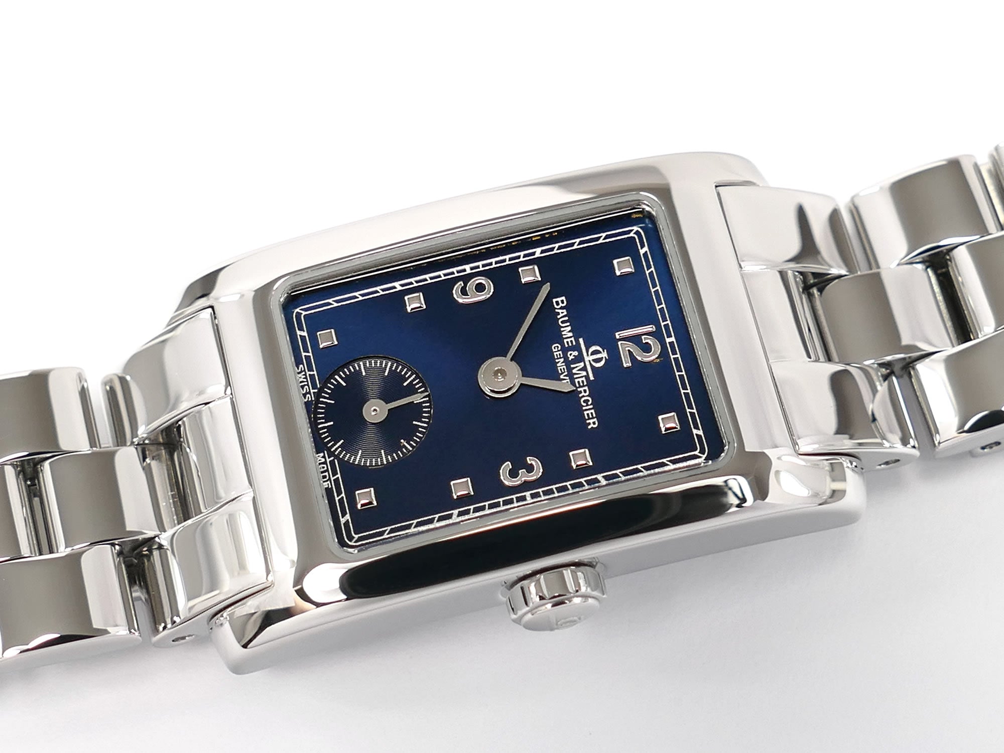 Baume & Mercier Hampton MV045139 Blue Rectangular Dial