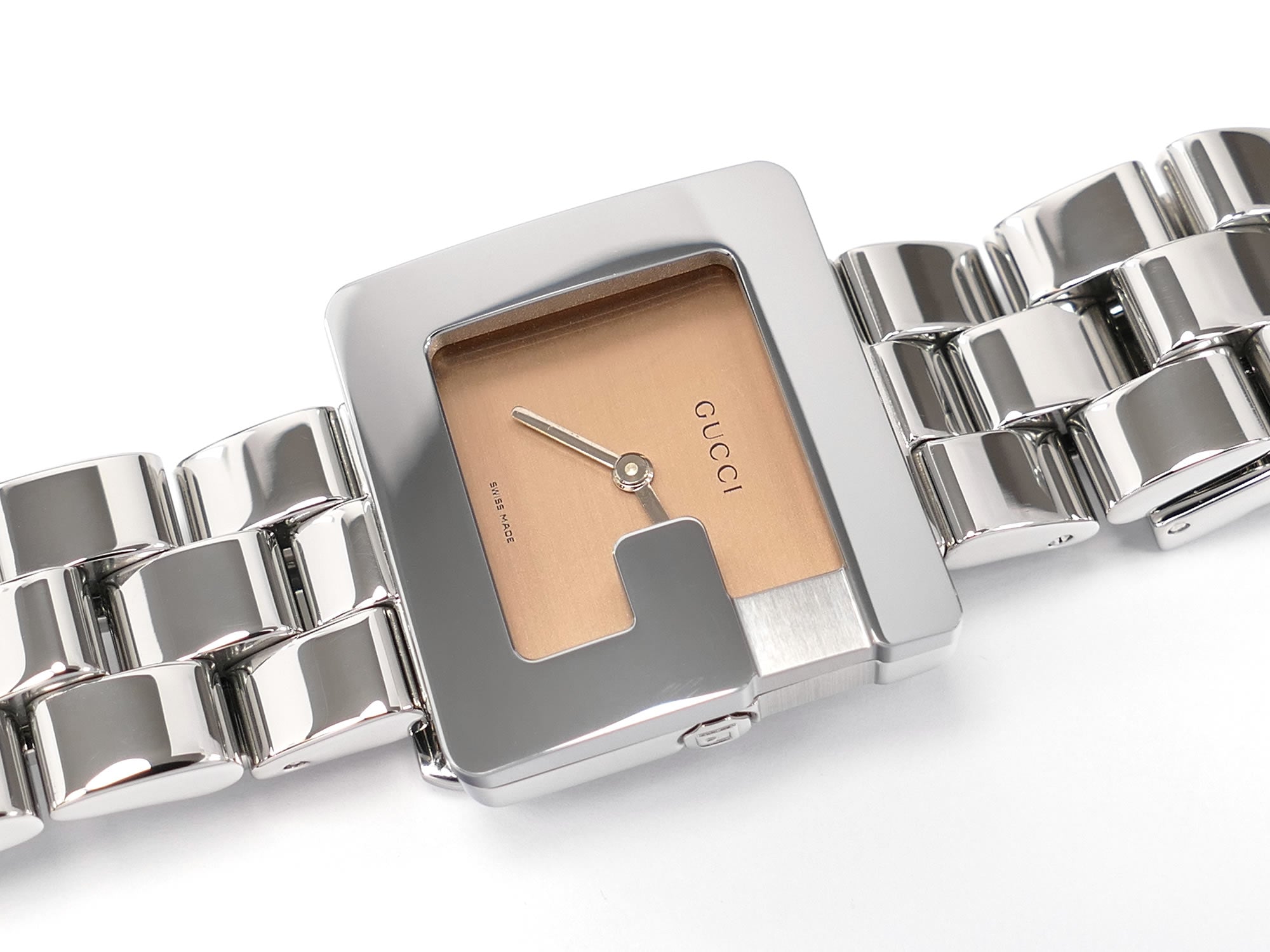 Gucci 3600 Copper / Salmon Pink 26mm Stainless Steel Square