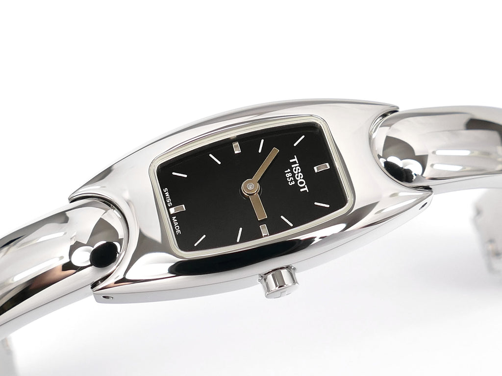 Tissot G345 Black Dial Tonneau Bangle