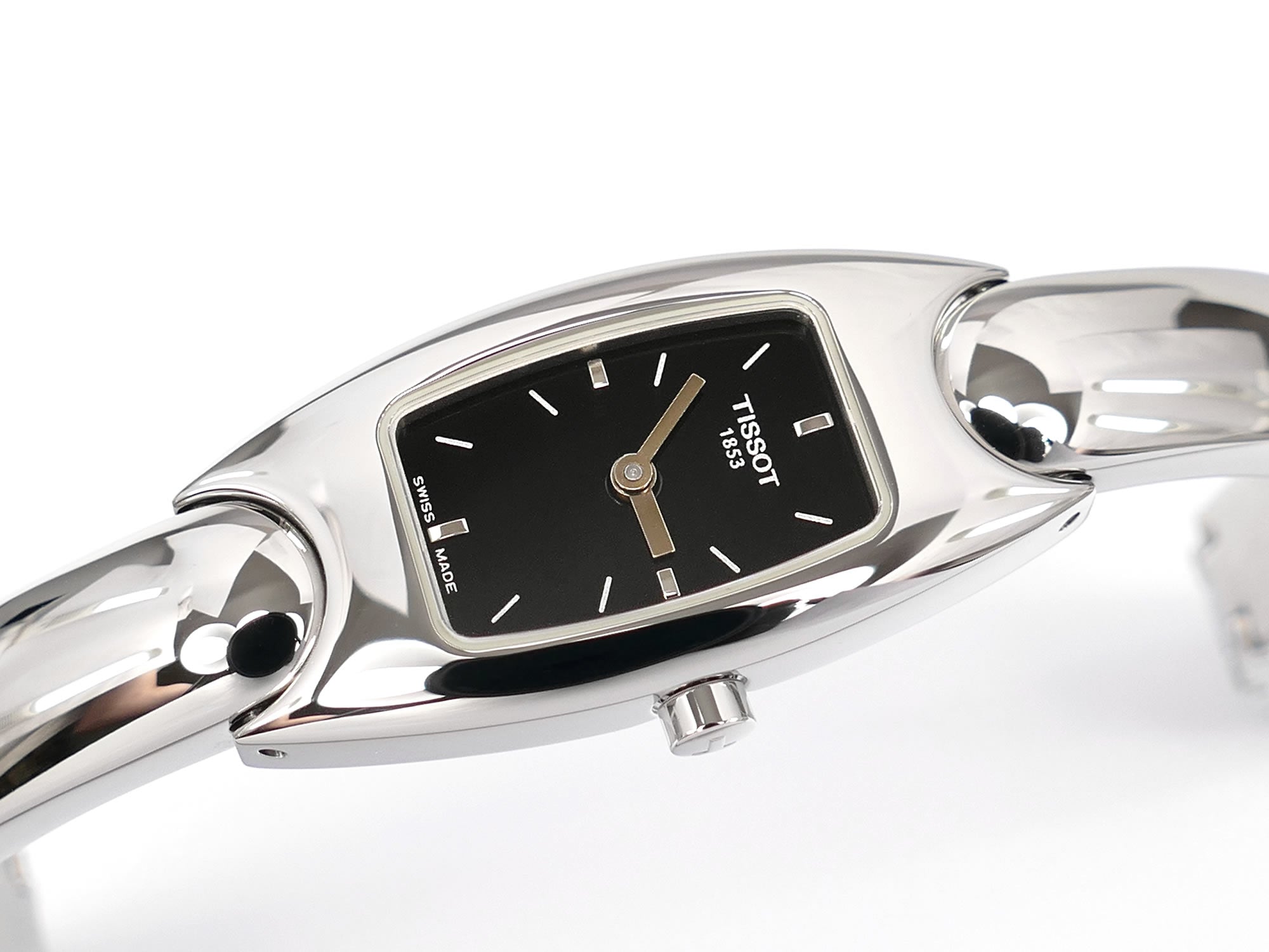 Tissot G345 Black Dial Tonneau Bangle