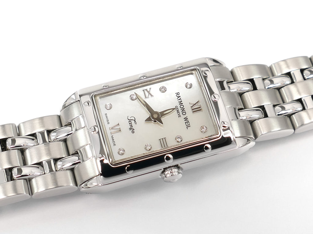 Raymond Weil Tango White Mother of Pearl Dial with Diamonds 5971-ST-00995