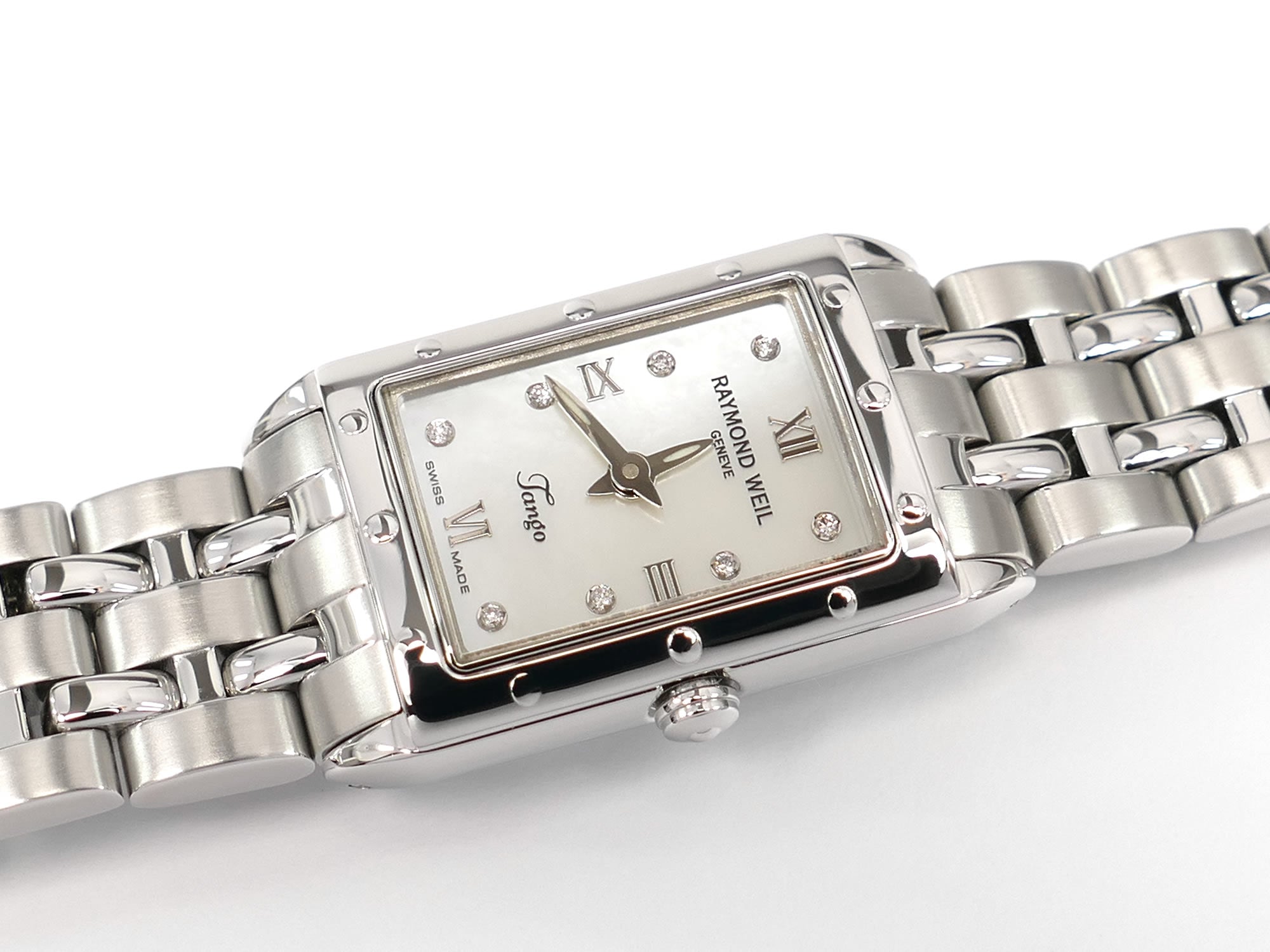 Raymond Weil Tango White Mother of Pearl Dial with Diamonds 5971-ST-00995