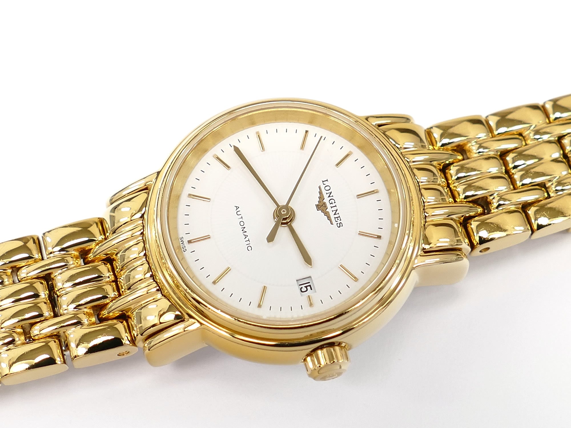 Longines Présence Automatic White Dial Gold PVD L4.221.2.18.8