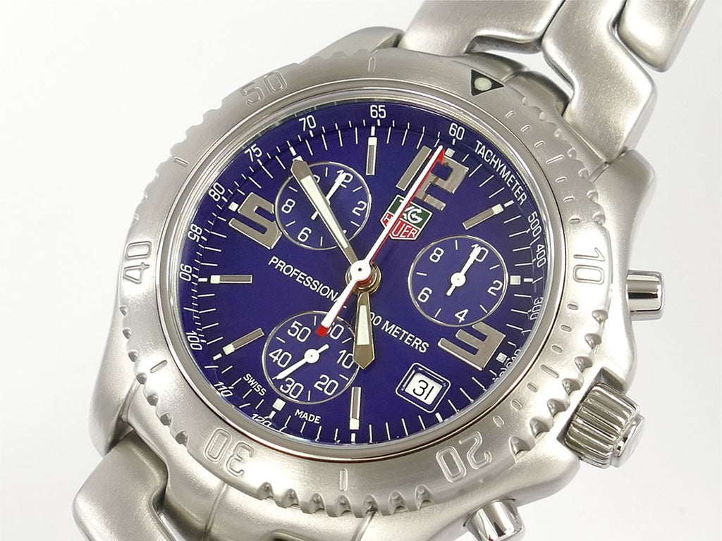 TAG Heuer Link Chronograph Blue Dial CT1110.BA0550 Arabic numerals