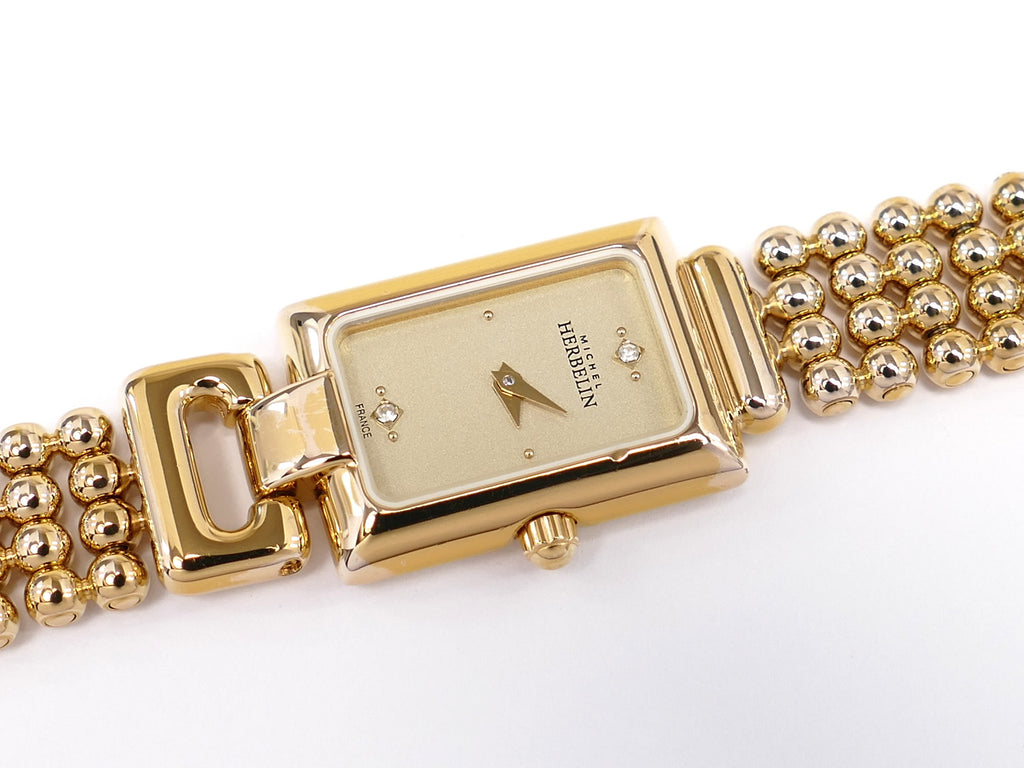 Michel Herbelin Perles 1079.B RChampagne Dial 18k Gold Plated