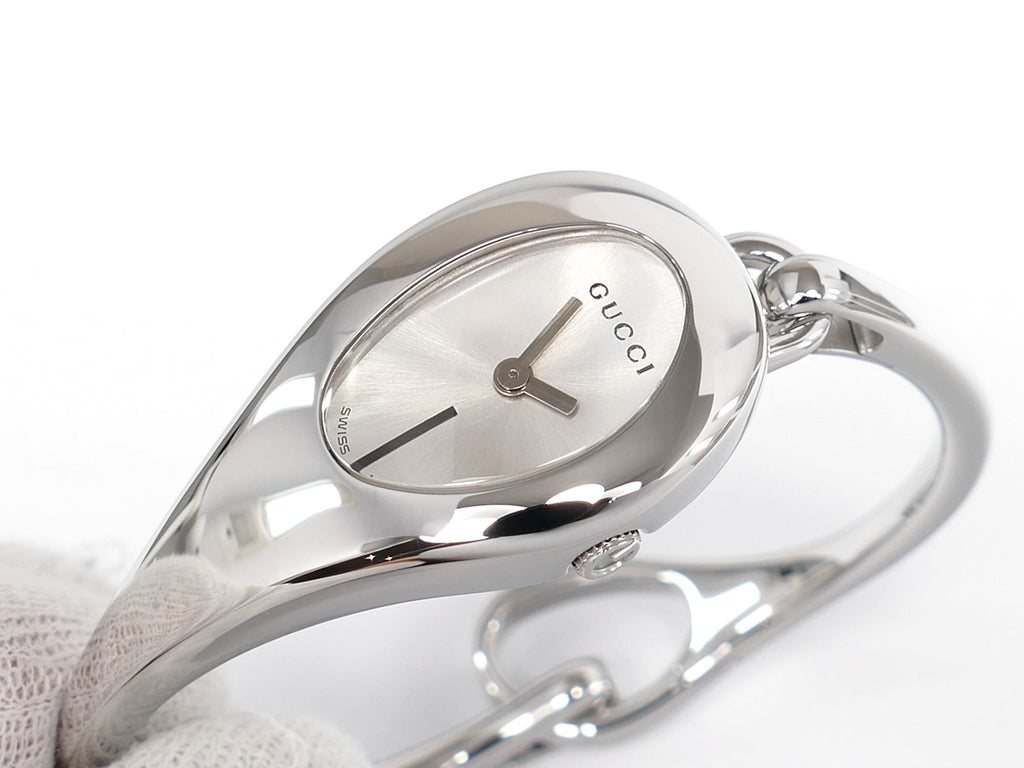 Gucci Horsebit Silver Sunburst Dial YA103505 Sapphire Crystal