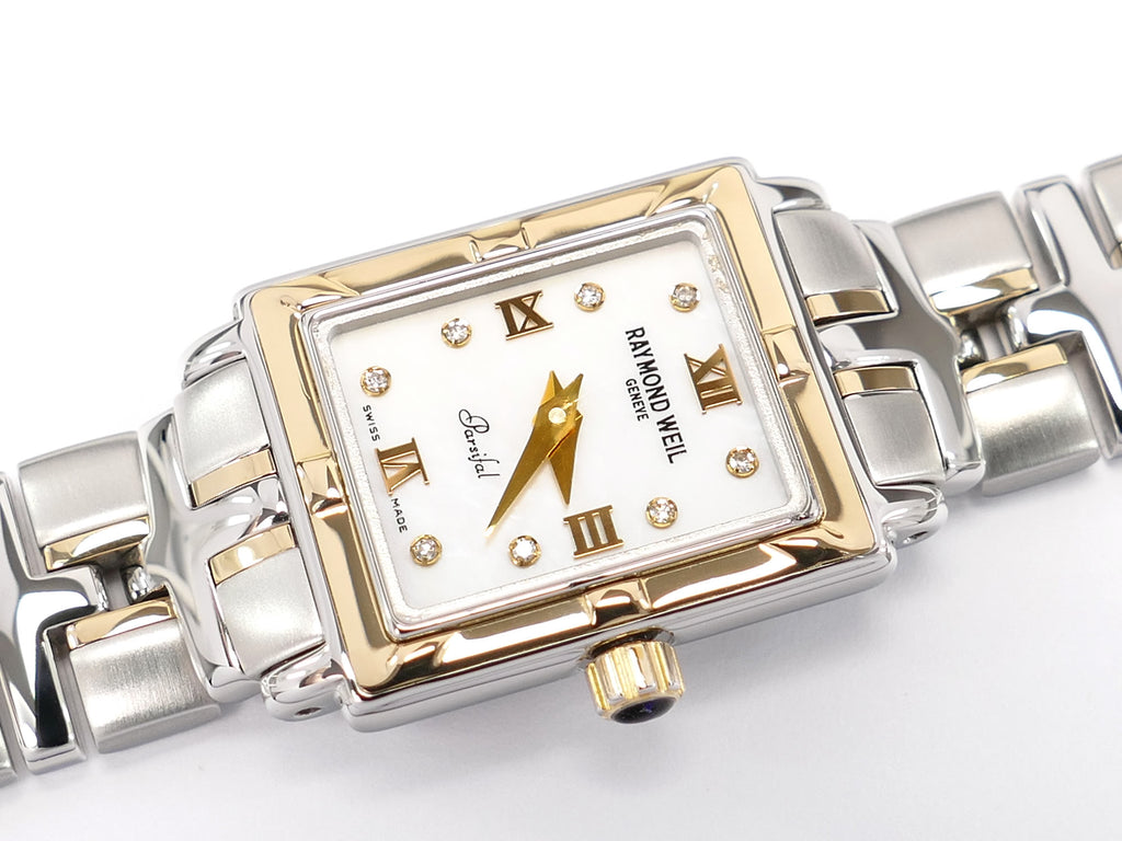 Raymond Weil Parsifal White Mother of Pearl Dial & 18k Gold 9630-STG-00995