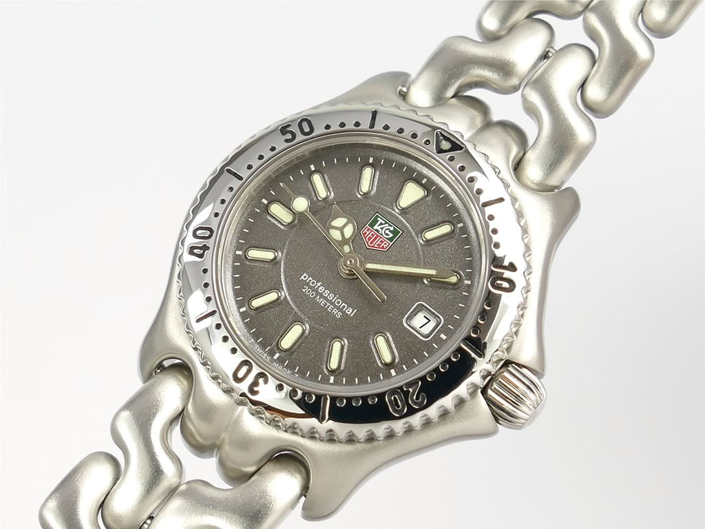 TAG Heuer SEL WG1313-2 grey dial with green and red logo