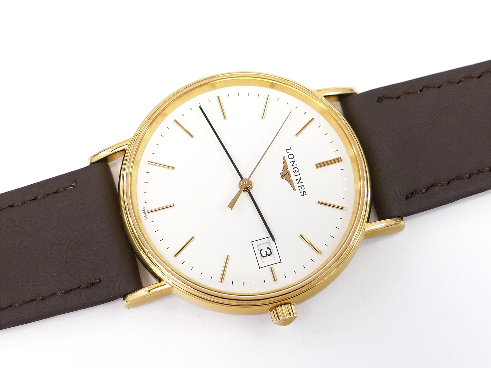 Longines Présence L4.720.2 White Dial Gold PVD