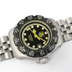 TAG Heuer WA1416 Black & Yellow Retro F1 Stainless Steel