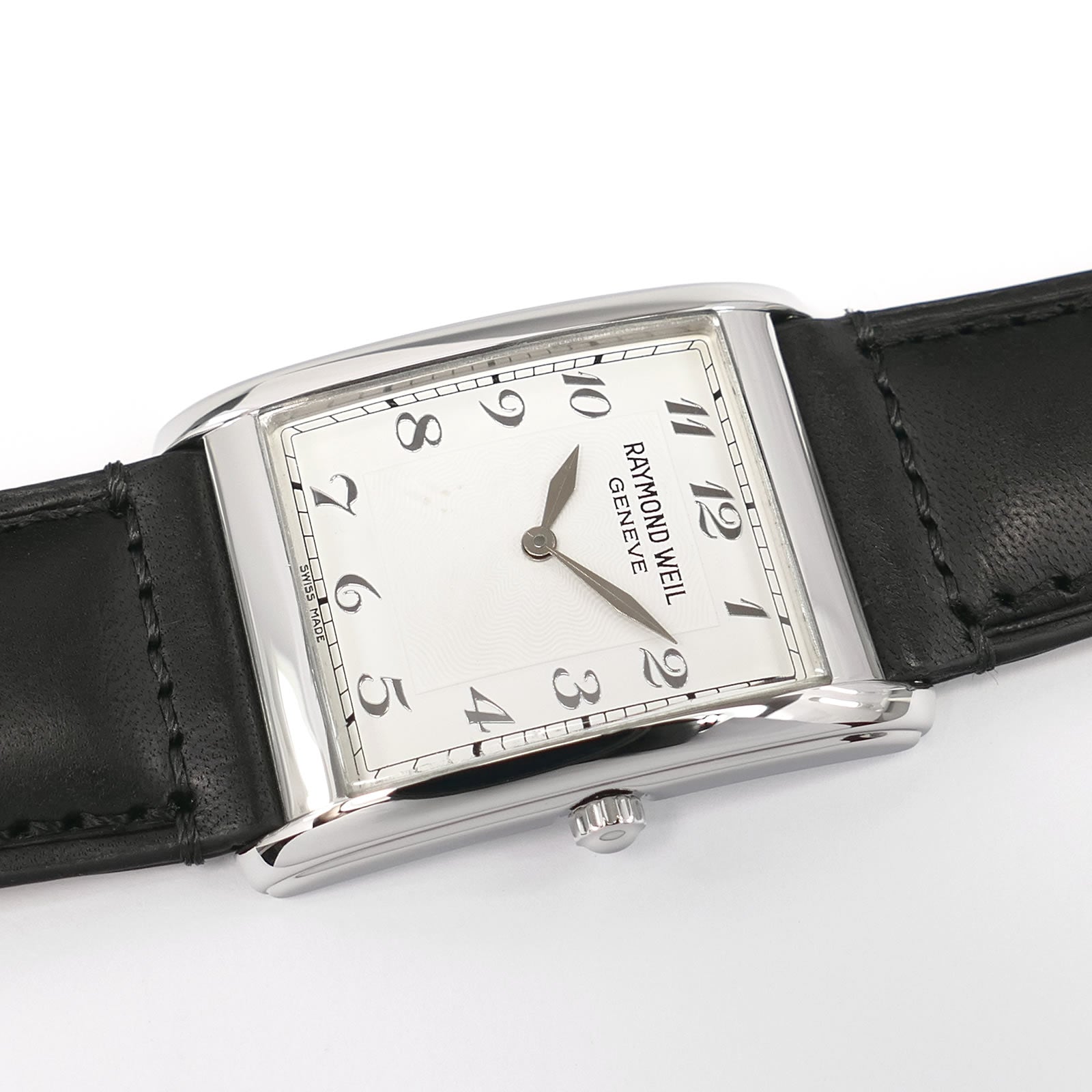 Raymond Weil Don Giovanni 9973/1 White Arabic Numeral Guilloche