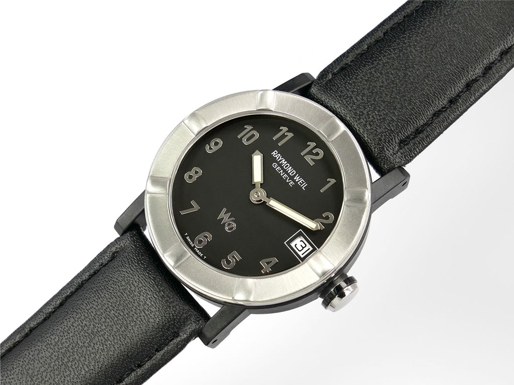 Raymond Weil Parsifal W1 3000 Black with Arabic numerals