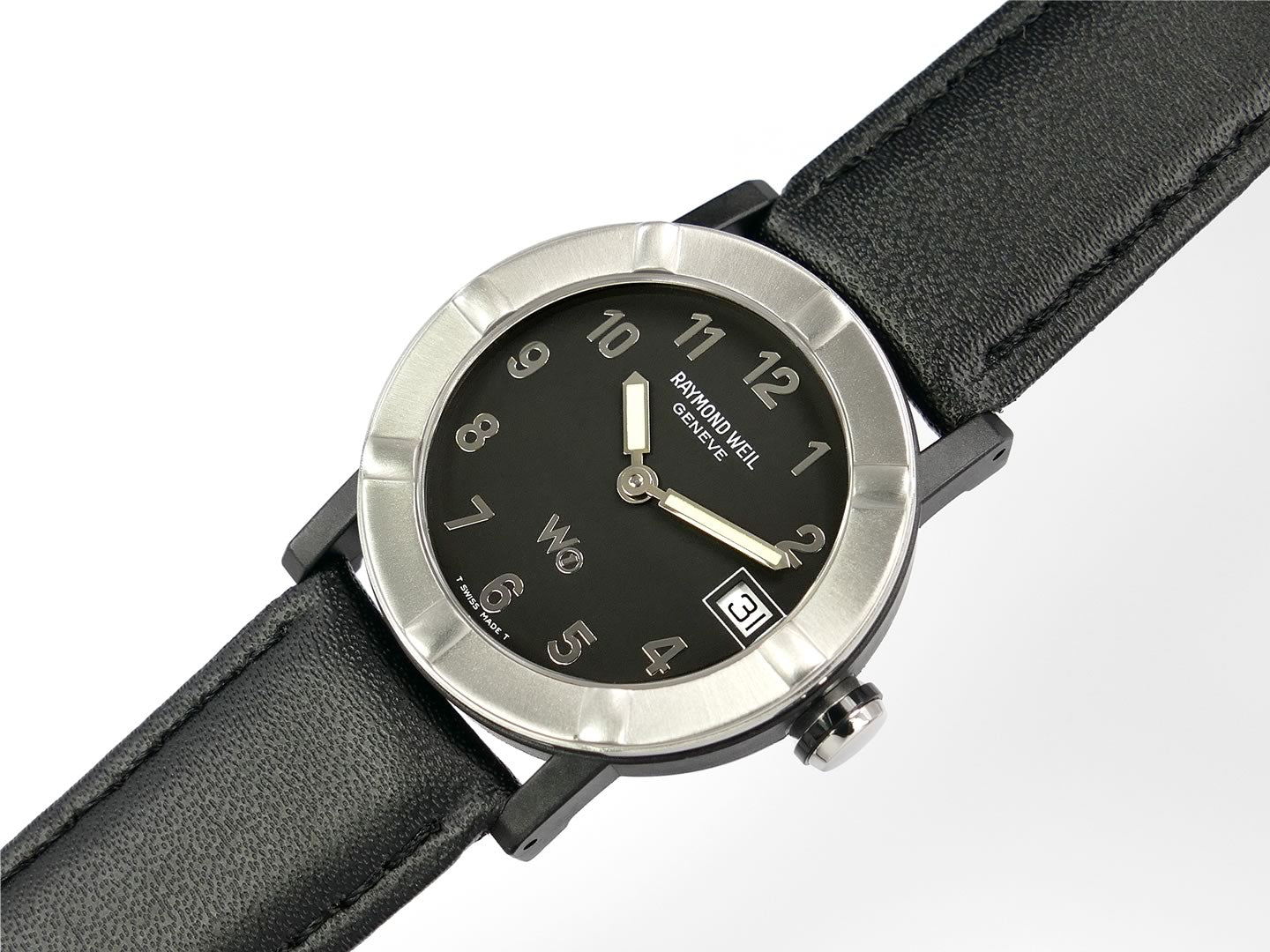 Raymond Weil Parsifal W1 3000 Black with Arabic numerals