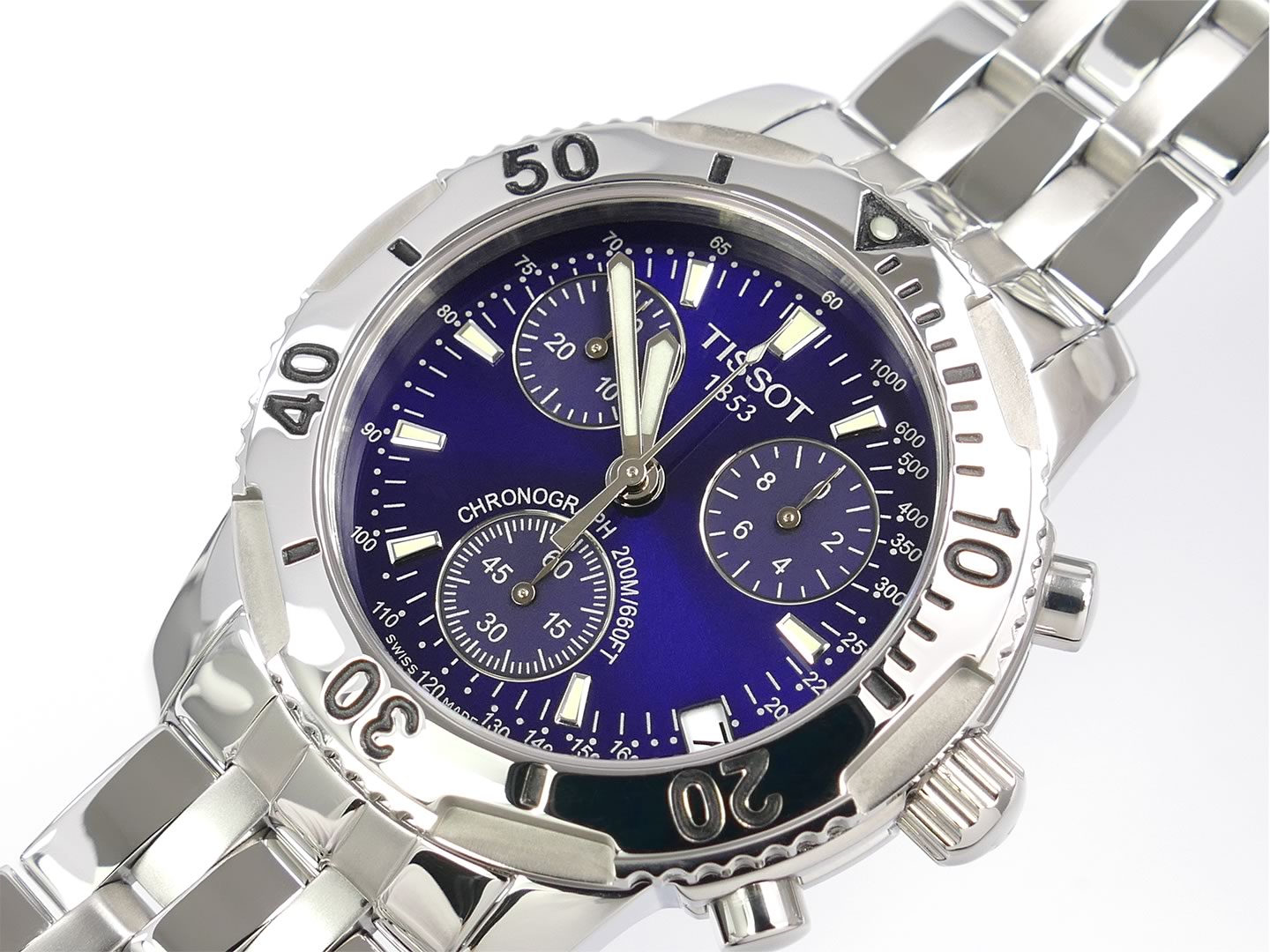 Tissot T-Sport PRS200 Chronograph Blue T17.1.486.44 with date and tachymeter