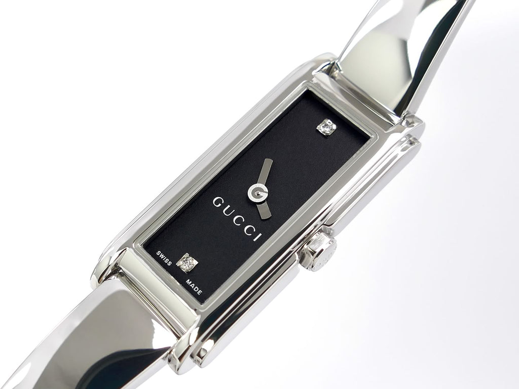 Gucci G-Line 109 Black YA109518 rectangular case