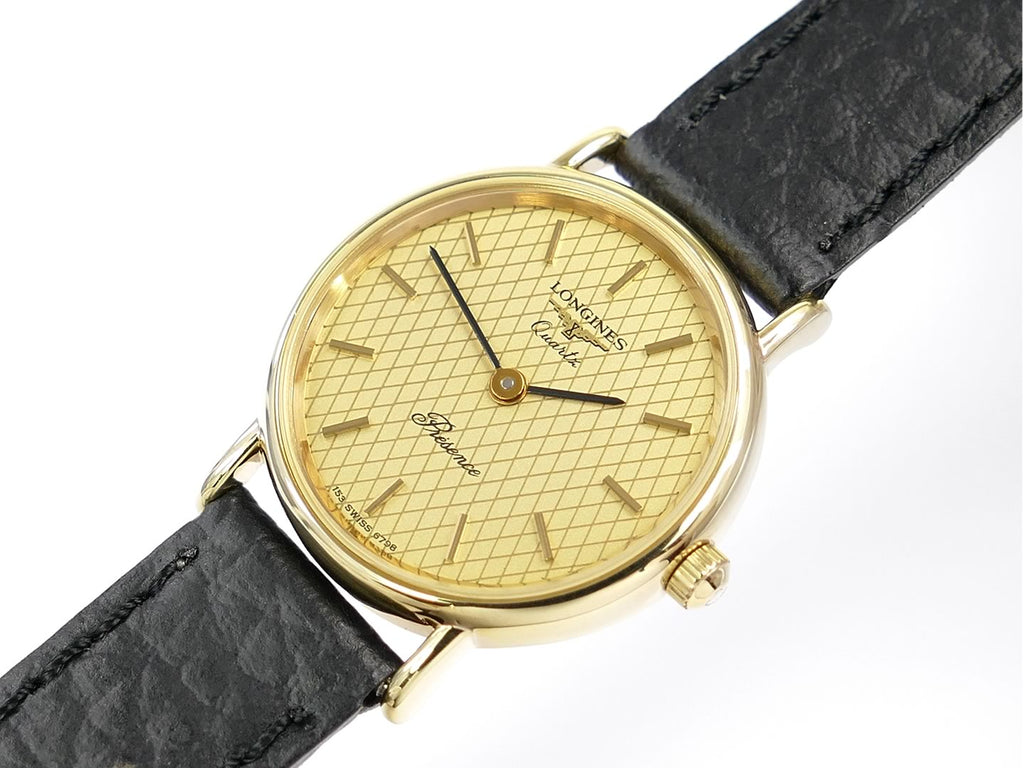 Longines Presence Champagne Crosshatch Dial