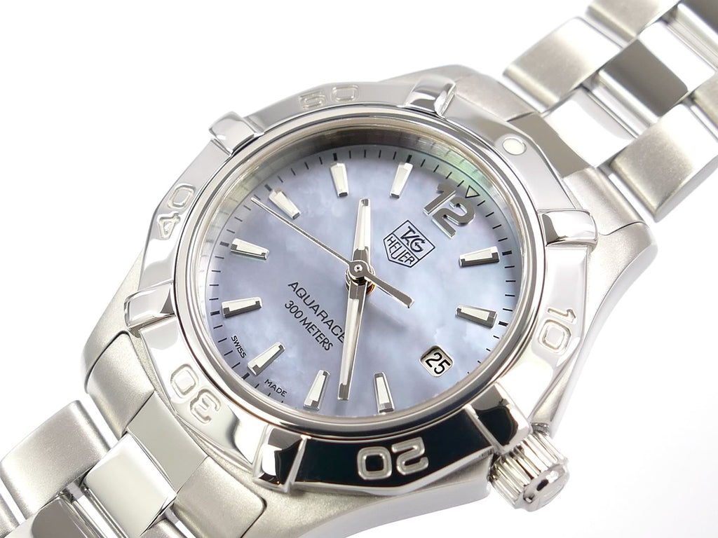 TAG Heuer Aquaracer Lady WAF1417.BA0812 iridescent mother of pearl dial with date display