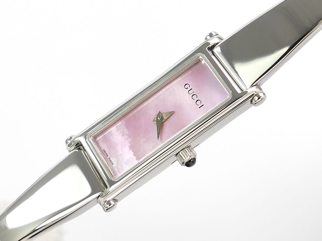 Gucci 1500 L Pink Mother of Pearl iridescent dial