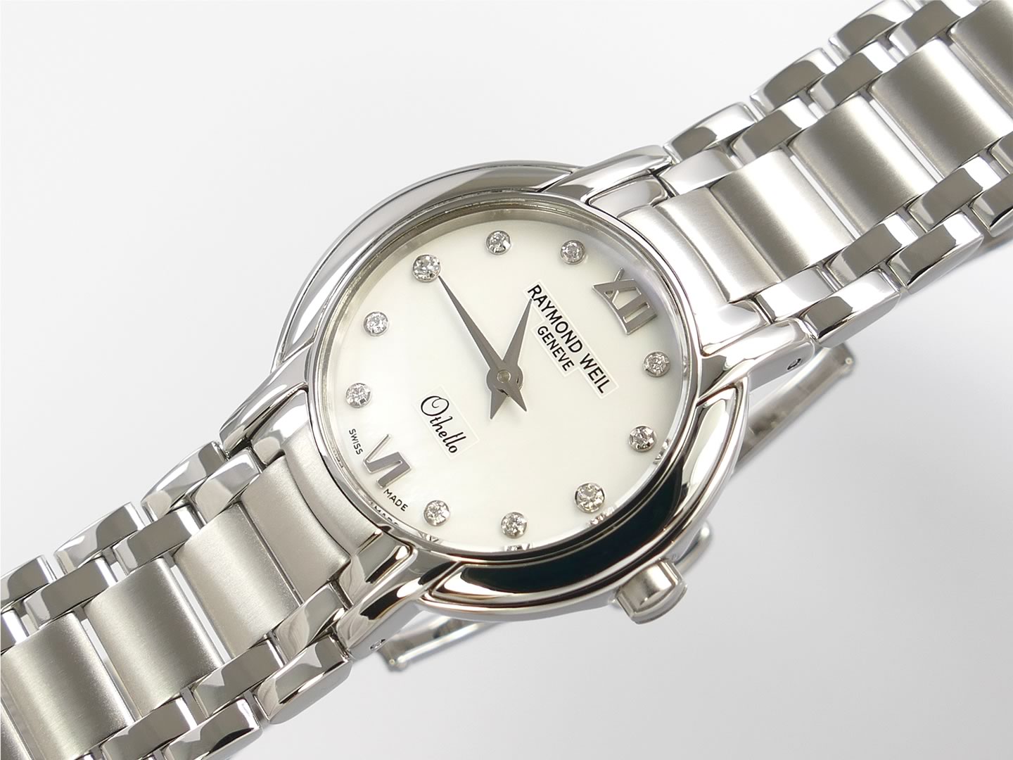 Raymond Weil Othello White 2321-ST-00984 diamond set dial