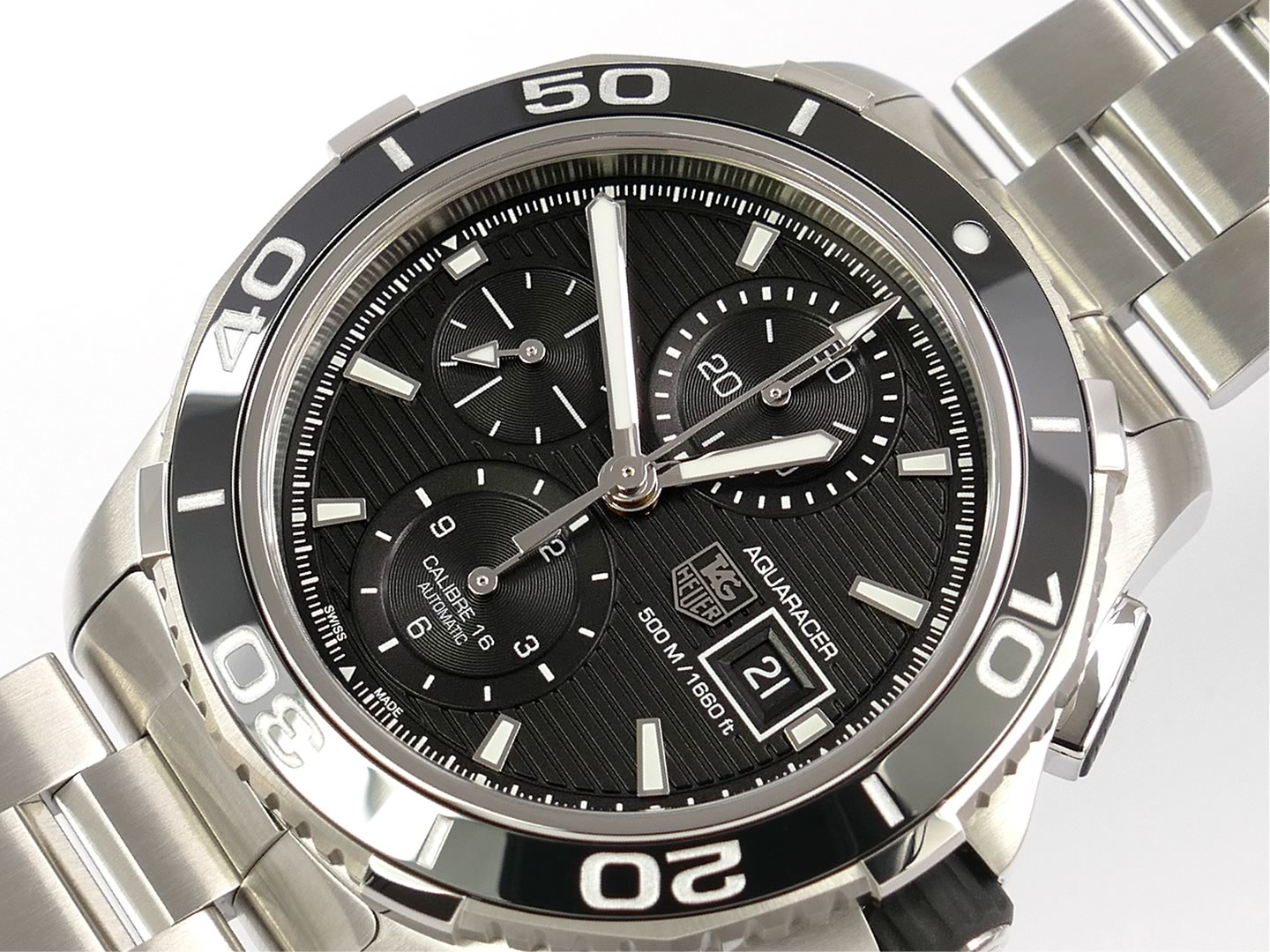 New TAG Heuer Aquaracer CAK2110.BA0833 with date display