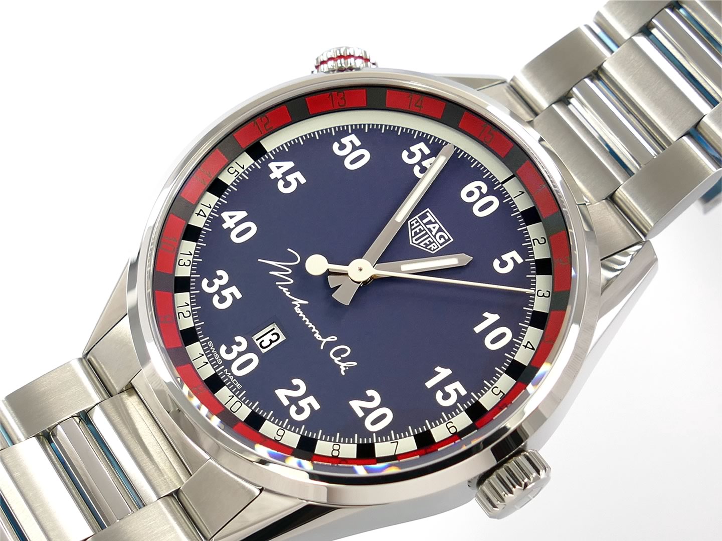 New TAG Heuer Muhammad Ali Ring Master WAR2A13.BA0738 blue dial Carrera