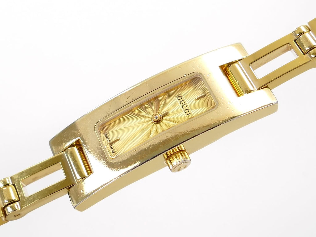 Gucci 3900 L Champagne Guilloche Dial