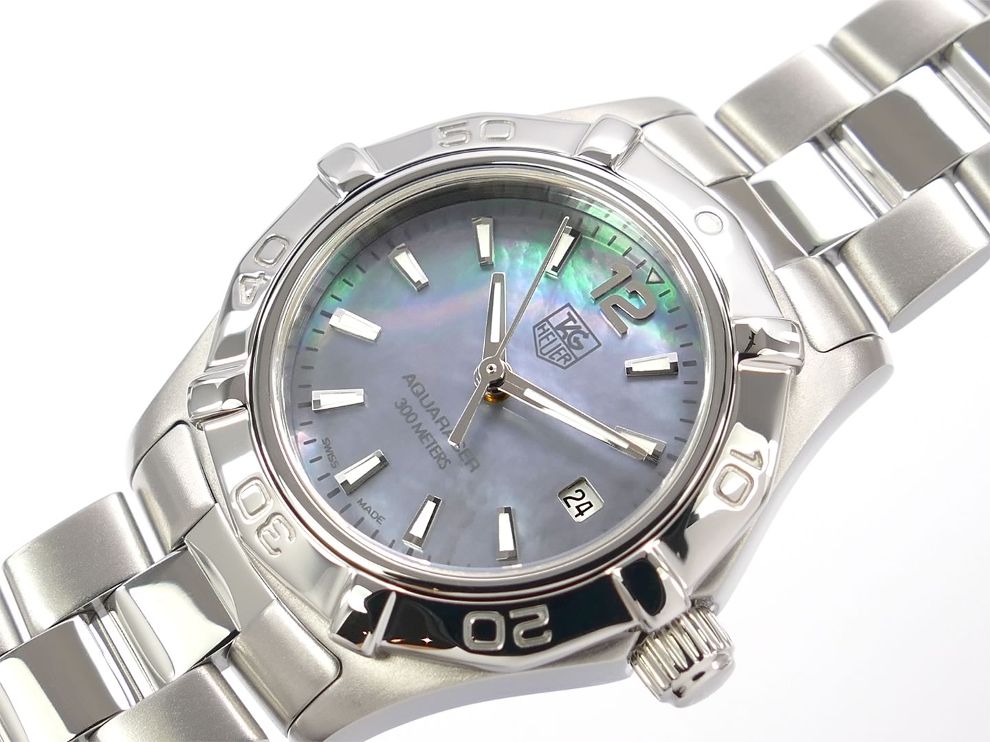 TAG Heuer Aquaracer WAF1417.BA0812 iridescent blue dial with date