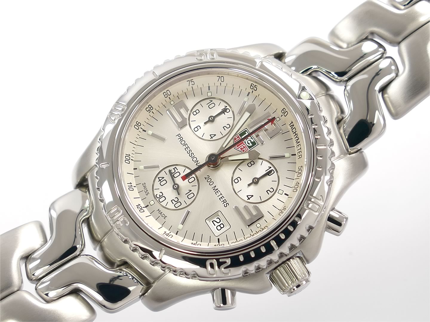 TAG Heuer Link Chronograph Silver CT1112.BA0551 with date