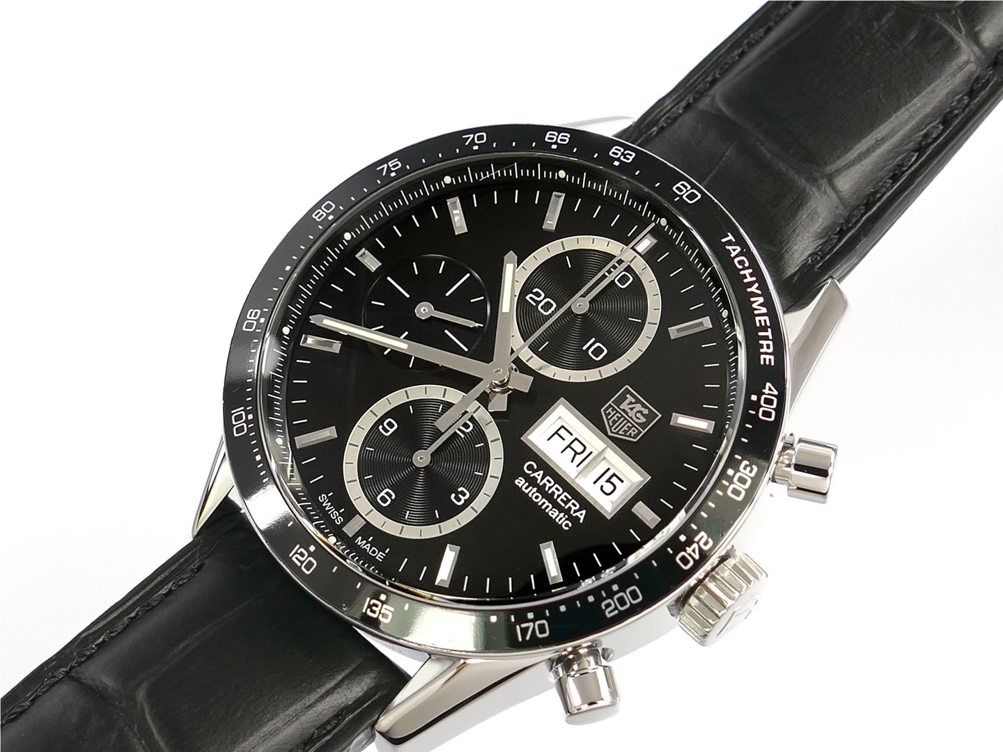 TAG Heuer Carrera Calibre 16 CV201AG tachymetre bezel