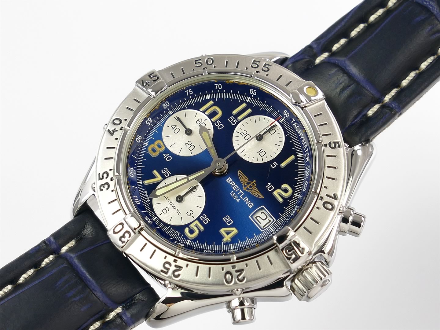 Breitling Colt Chrono Automatic Blue / Silver Arabic Dial A13035