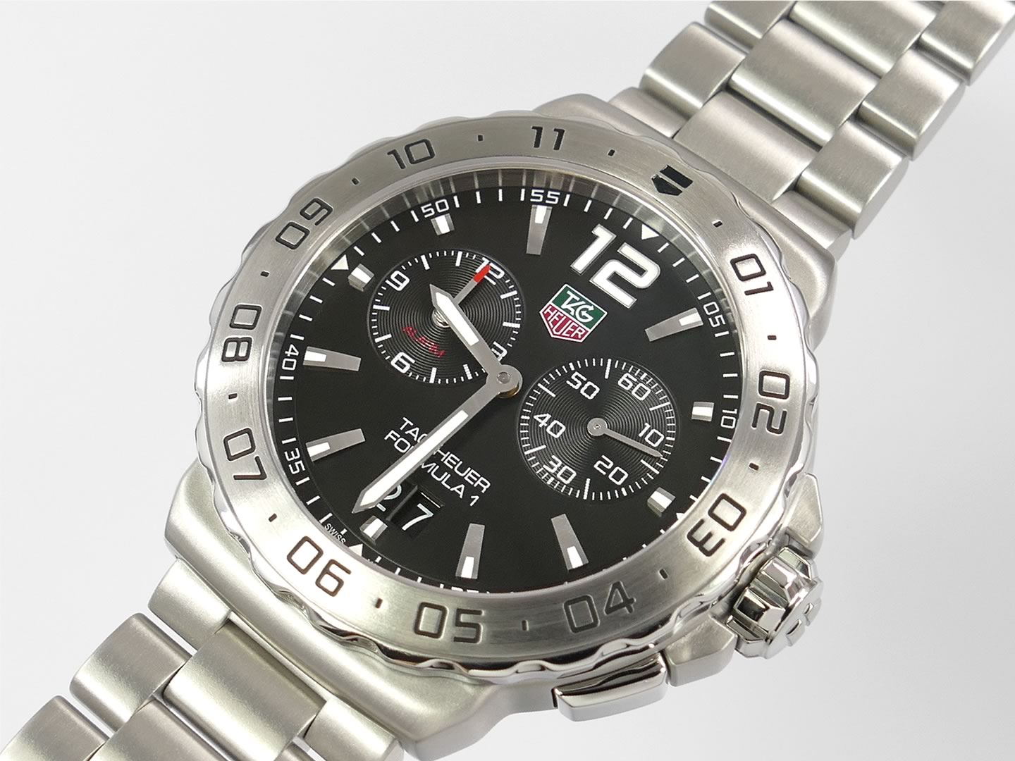 TAG Heuer Formula 1 Alarm WAU111A.BA0858 Black Dial 