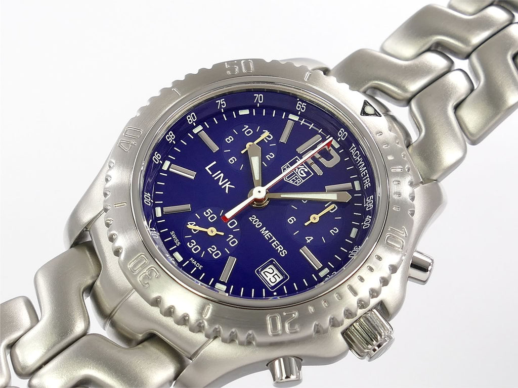 TAG Heuer Link Chronograph CT1110.BA0550 blue dial with date