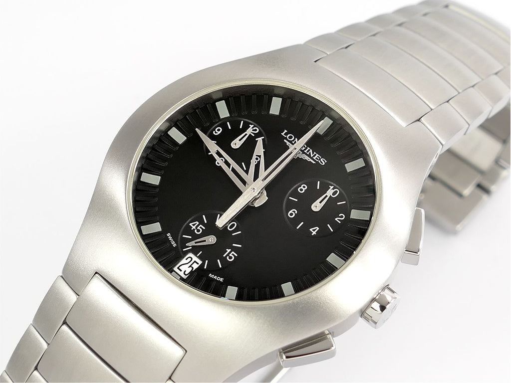 Longines Oposition Chronograph L3.618.4.52.6 Black dial with date