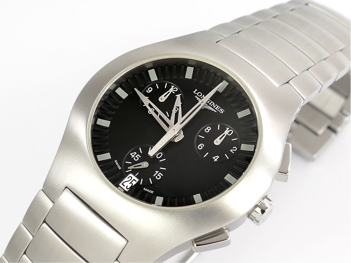 Longines Oposition Chronograph L3.618.4.52.6 Black dial with date