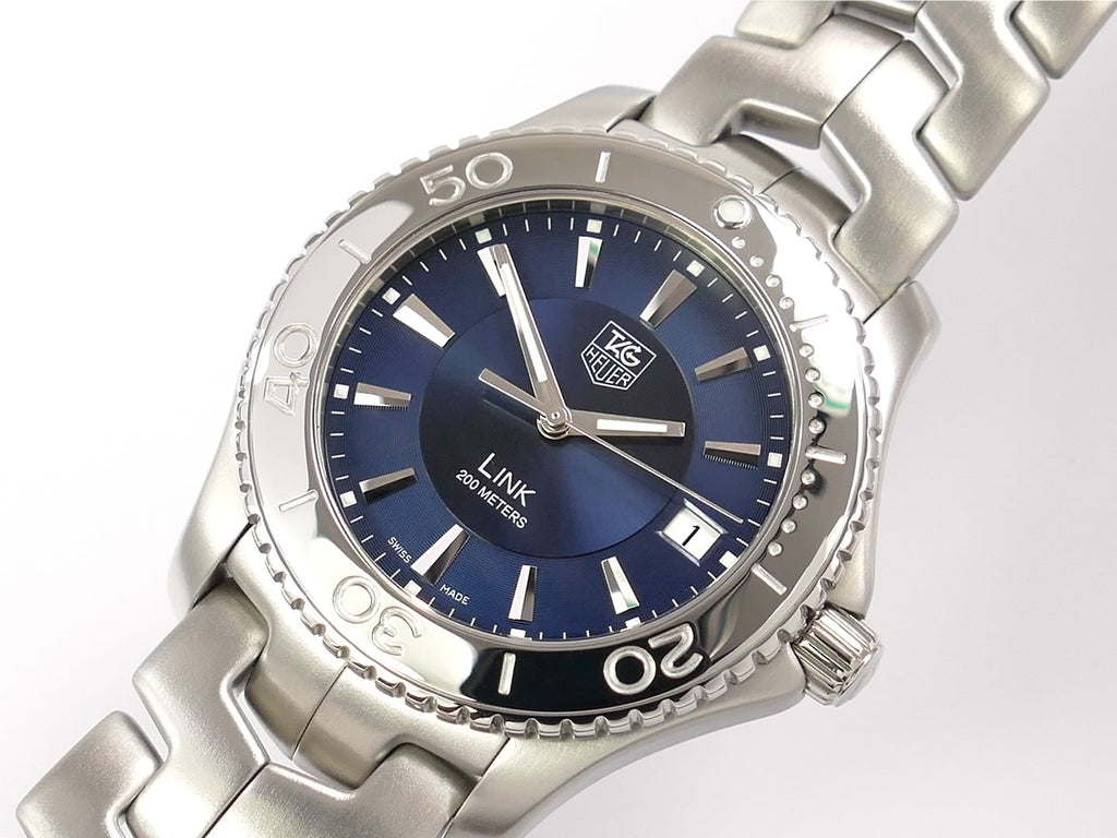 TAG Heuer Link Blue Dial WJ1112.BA0570 Date and rotating bezel