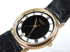 Raymond Weil Black & White Roman Numeral Dial 5532 18k Gold Plated on Leather