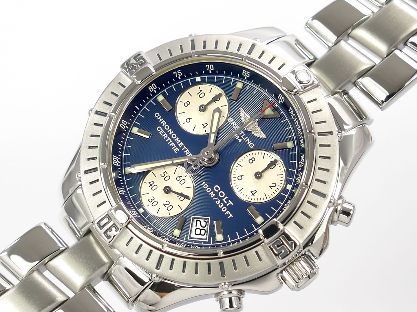 Breitling Colt Chrono A73350 Blue / Silver with date