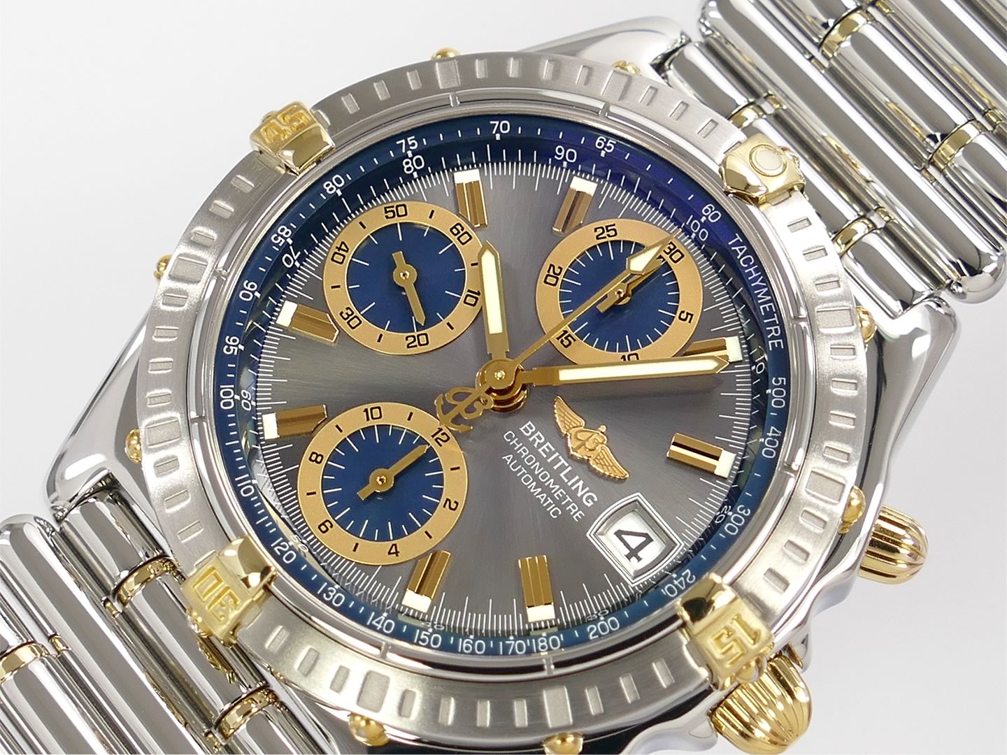 Breitling Chronomat B13352 Grey / Blue with date and tachymeter