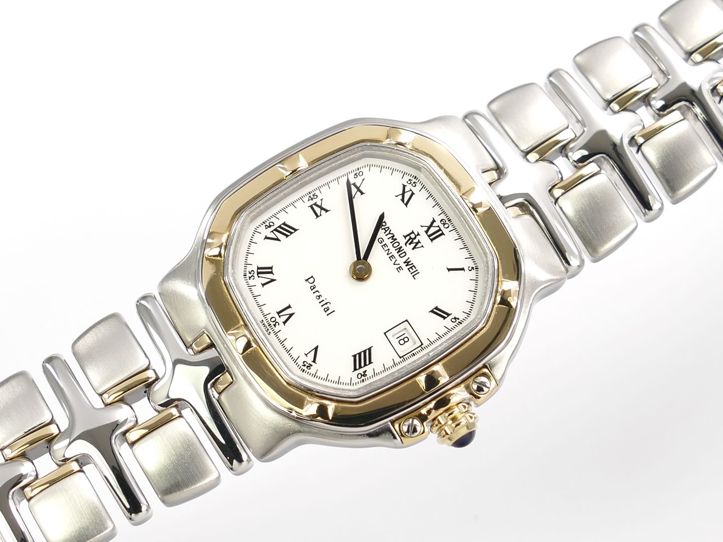 Raymond Weil Parsifal 9890 with Solid 18k Gold bezel and Roman Numerals