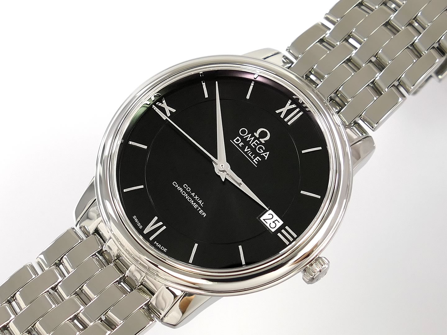 Omega De Ville Prestige Co-Axial Black Chronometer with date 424.10.37.20.01.001