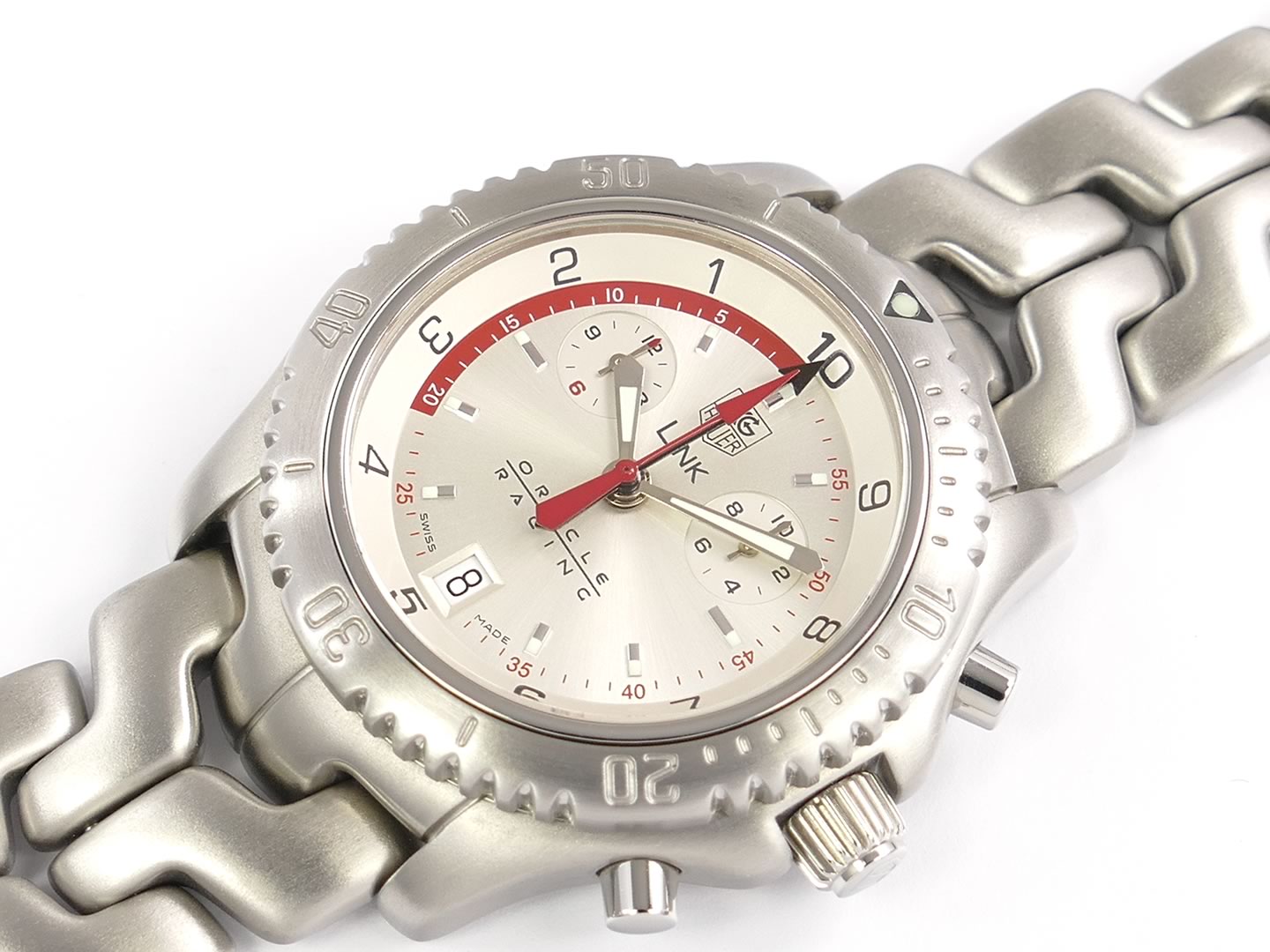 TAG Heuer Link Chronograph Oracle Racing Limited Edition Silver dial with date CT1118