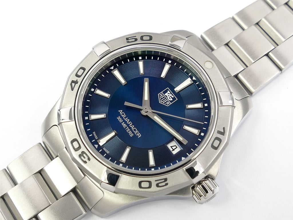 TAG Heuer Aquaracer 300M Blue Sunburst Dial WAP1112.BA0831 date