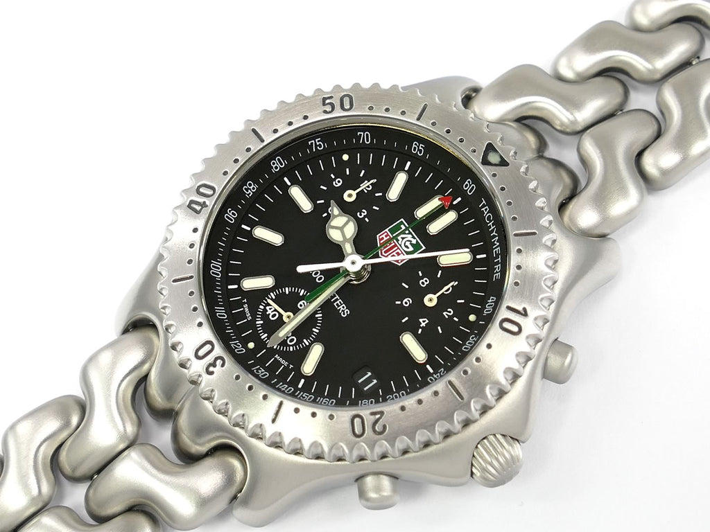 TAG Heuer SEL Chronograph CG1110-0 Black Dial with date and tachymeter
