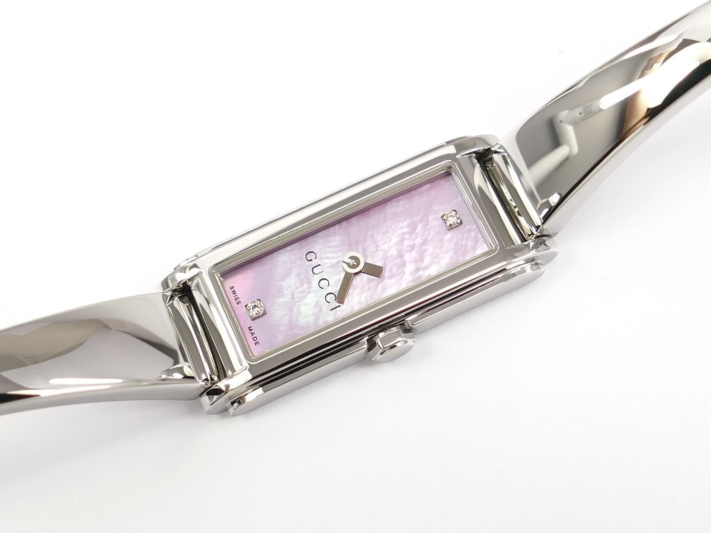 Gucci G-Line 109 Pink Mother of Pearl & Diamonds YA109520